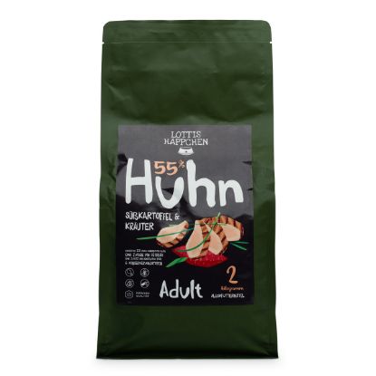 Lottis Häppchen 55 % Huhn, Süßkartoffel & Kräuter Adult Hunde Trockenfutter - 12 kg (LOTTIS HÃPPCHEN)