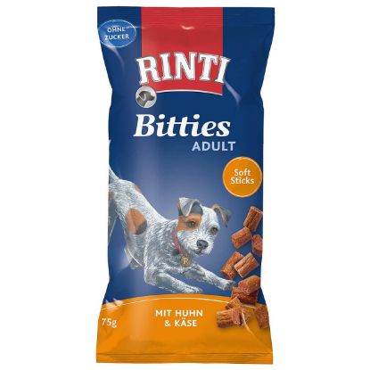 Rinti Bitties Adult mit Huhn & Käse Multipack Hunde Snack - (Rinti)