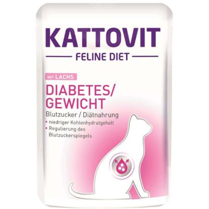 Kattovit Diabetes/Gewicht mit Lachs Multipack Katzen Nassfutter - (Kattovit)