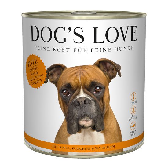 DOG'S LOVE Adult Classic 6x800g Pute mit Apfel & Zucchini (Dog's Love)