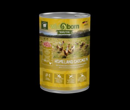 6 x 400g, WILDBORN Homeland Chicken Hundefutter mit Huhn & Hühnerherzen ()