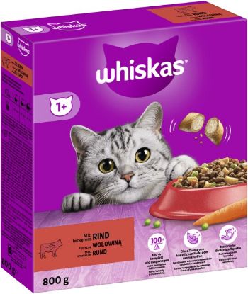 Whiskas 1+ Adult Trockenfutter 800g Rind (Whiskas)