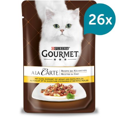 GOURMET A la Carte mit Huhn, Spinat und Pasta-Perlen 26x85g (Gourmet)