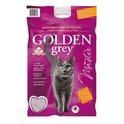 Golden Grey Master Katzenstreu mit Babypuderduft 14kg (Pet-Earth)