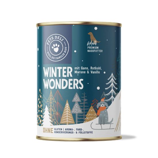 "Limited" Nassfutter Winter Wonders mit Gans für Hunde - 400g / Einzeldose (Pets Deli)