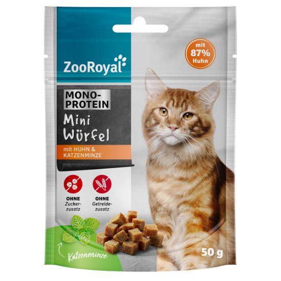 ZooRoyal Mini Würfel mit Huhn & Katzenminze 5x50g (ZooRoyal)