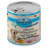 LandFleisch Dog Classic Geflügelherzen & Seelachs 6x800g (Landfleisch Pur)