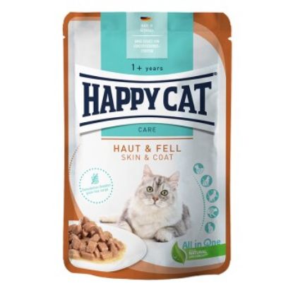 HAPPY CAT Adult Care Meat in Sauce Haut & Fell 20x85 g (Happy Cat)