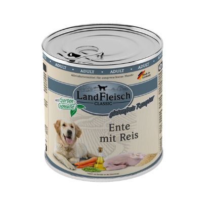 LandFleisch Dog Classic Ente mit Reis 6x800g (Landfleisch Pur)